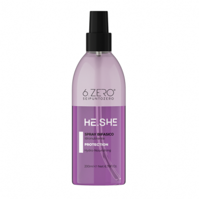 6.ZERO HE.SHE dvifazis hidromaitinantis apsauginis skystis, 200 ml