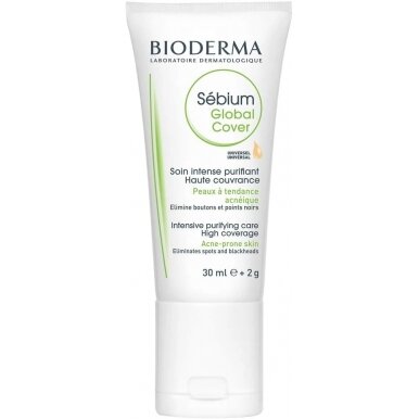 Bioderma Sebium Global Cover maskuojantis veido kremas 30 ml