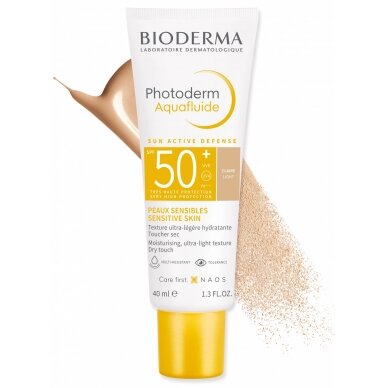 Bioderma Photoderm Aquafluid 50+ Tinted Facial Fluid apsauginins kremas nuo saulės 40 ml 1