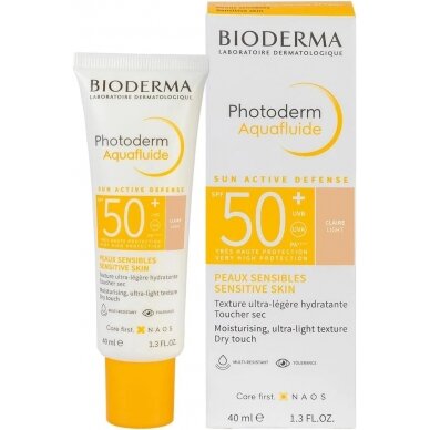 Bioderma Photoderm Aquafluid 50+ Тонирующий солнцезащитный крем для лица 40 мл 2