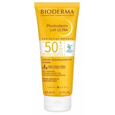 Bioderma Photoderm Lait Ultra 50+ Moisturising apsauginis kūno losjonas 200 ml