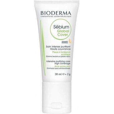 Bioderma Sebium Global Cover Скрывающий крем для лица 30 мл