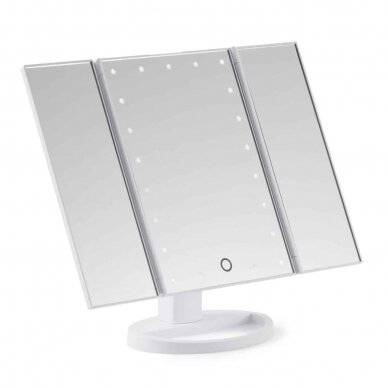 BROWGAME ORIGINAL TRI FOLDED LIGHTED MIRROR originalus kosmetinis sulankstomas veidrodis su LED apšvietimu 3