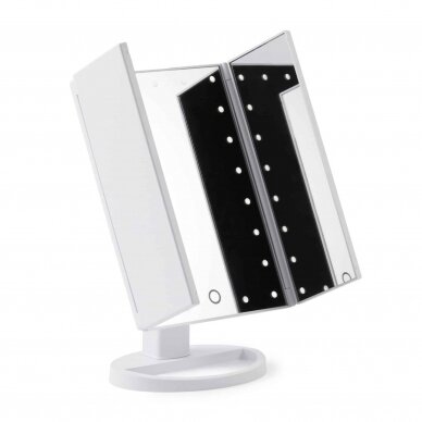 BROWGAME ORIGINAL TRI FOLDED LIGHTED MIRROR originalus kosmetinis sulankstomas veidrodis su LED apšvietimu