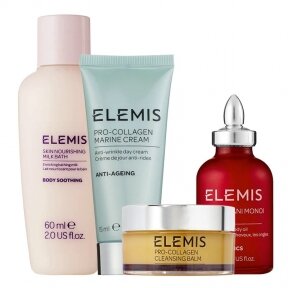 Набор Elemis Best Sellers: Elemis Skin Nourishing Bathing Milk 60 мл + Elemis Pro-Collagen Marine Cream 15 мл + Elemis Frangipani Monoi Nourishing Body Oil 35 мл + Elemis Pro-Collagen Cleansing Balm 20 г