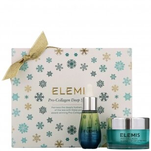 Elemis Pro-Collagen Deep Sea Duo rinkinys: Pro-Collagen Marine aliejus 15 ml + Elemis Pro-Collagen Marine Ultra Rich kremas 30 ml + dovanų dėžutė