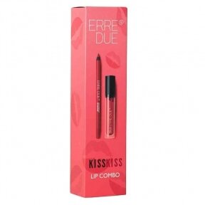 ERRE DUE KISS KISS LIP COMBO Vinyl Lip Lacquer 313 & Silky Premium Lip Definer 526 набор для макияжа губ