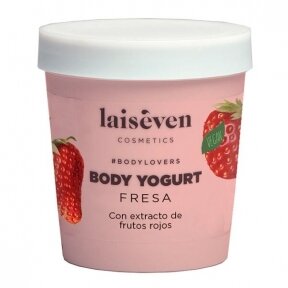 LAISEVEN BODY YOGURT STRAWBERRY увлажняющий крем для тела с ароматом клубники, 300 мл