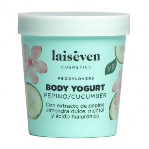 LAISEVEN BODY YOGURT CUCUMBER drėkinamasis kūno kremas su agurkų ekstraktu, 300 ml