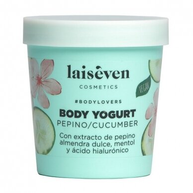 LAISEVEN BODY YOGURT CUCUMBER увлажняющий крем для тела с экстрактом огурца, 300 мл