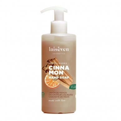 LAISEVEN HAND SOAP CINNAMON ROLL & CREAM skystas rankų muilas cinamono kvapo, 400 ml