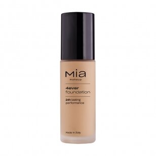 MIA MAKEUP 4EVER FLUID FOUNDATION 03 CREAMY NATURAL ilgai išliekantis makiažo pagrindas, 30 ml