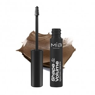 MIA MAKEUP SHAPE & VOLUME EYEBROW MASCARA 04 CARAMEL antakių tušas 4,5 g