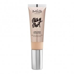 MIA MAKEUP SILKY SHOT FOUNDATION 04N ilgai išliekantis makiažo pagrindas, 30 ml