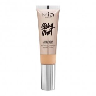 MIA MAKEUP SILKY SHOT FOUNDATION 07WP ilgai išliekantis makiažo pagrindas, 30 ml