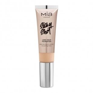 MIA MAKEUP SILKY SHOT FOUNDATION 09WPO ilgai išliekantis makiažo pagrindas, 30 ml