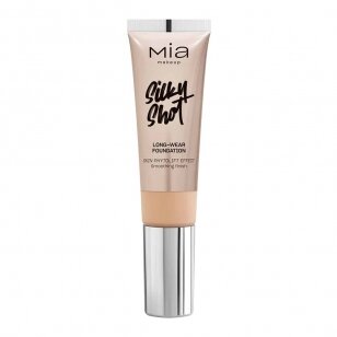 MIA MAKEUP SILKY SHOT FOUNDATION 11W ilgai išliekantis makiažo pagrindas, 30 ml