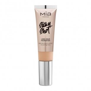 MIA MAKEUP SILKY SHOT FOUNDATION 12N ilgai išliekantis makiažo pagrindas, 30 ml