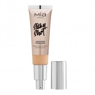 MIA MAKEUP SILKY SHOT FOUNDATION 13WP ilgai išliekantis makiažo pagrindas, 30 ml