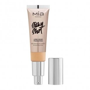 MIA MAKEUP SILKY SHOT FOUNDATION 14W ilgai išliekantis makiažo pagrindas, 30 ml