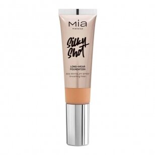 MIA MAKEUP SILKY SHOT FOUNDATION 16WR ilgai išliekantis makiažo pagrindas, 30 ml