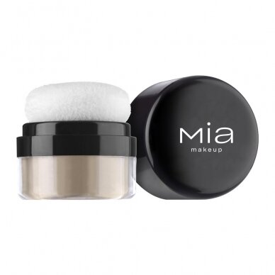 MIA MAKEUP FIX POWDER BRUSH ON 01 YELLOW BLAZE рассыпчатая пудра со спонжем, 4 г