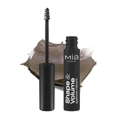 MIA MAKEUP SHAPE & VOLUME EYEBROW MASCARA 02 TAUPE antakių tušas 4,5 g