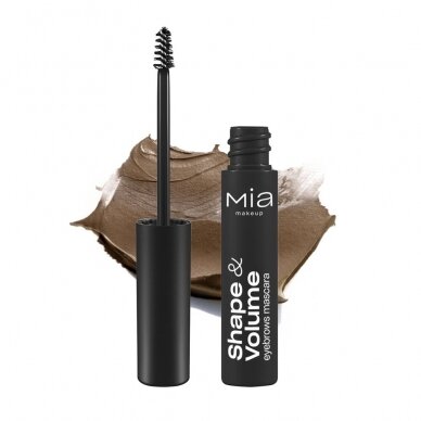 MIA MAKEUP SHAPE & VOLUME EYEBROW MASCARA 03 NOISETTE antakių tušas 4,5 g