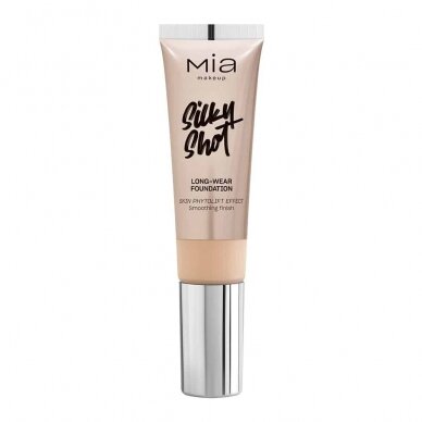 MIA MAKEUP SILKY SHOT FOUNDATION 04N ilgai išliekantis makiažo pagrindas, 30 ml 1