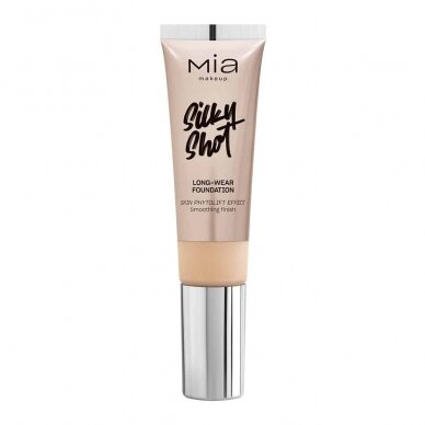 MIA MAKEUP SILKY SHOT FOUNDATION 05N ilgai išliekantis makiažo pagrindas, 30 ml 1