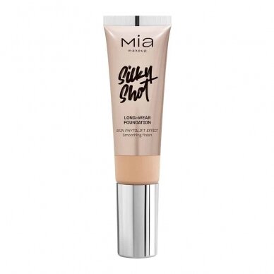 MIA MAKEUP SILKY SHOT FOUNDATION 11W ilgai išliekantis makiažo pagrindas, 30 ml 1