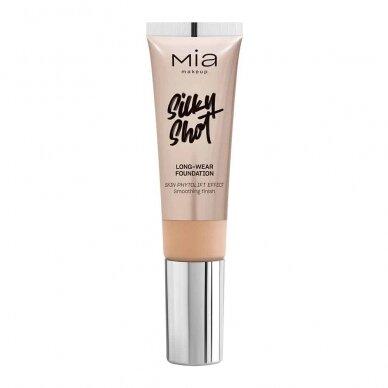 MIA MAKEUP SILKY SHOT FOUNDATION 12N ilgai išliekantis makiažo pagrindas, 30 ml 1