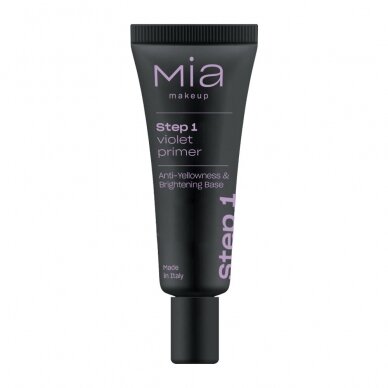 MIA MAKEUP STEP 1 VIOLET PRIMER švytėjimo suteikianti makiažo bazė, 25 ml