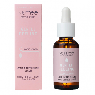 NUMEE DROPS OF BENEFITS GENTLE PEELING švelnus šveičiamasis serumas su pieno rūgštimi, 30 ml