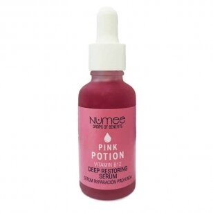 NUMEE Drops of Benefits PINK POTION SENSITIVE DEEP MOISTURIZING SERUM atstatomasis serumas, 30 ml