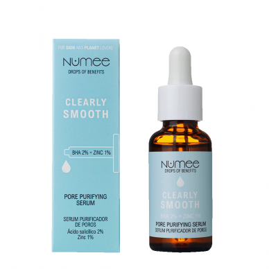 NUMEE DROPS OF BENEFITS CLEARLY SMOOTH poras valantis serumas su salicilo rūgštimi ir cinku, 30 ml 1