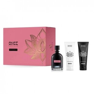 ONCE ETHERIA EDP kvepalų rinkinys moterims, 100ml + ONCE dušo gelis 100ml + ONCE kūno pienelis 100ml