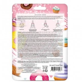 PETITE FACIAL SHEET MASK – ENERGIZING SWEET DREAMS energizuojanti lakštinė veido kaukė, 20 ml