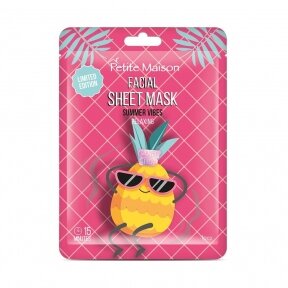 PETITE MAISON RELAXING SUMMER VIBES FACIAL SHEET MASK Расслабляющая листовая маска для лица, 20 мл