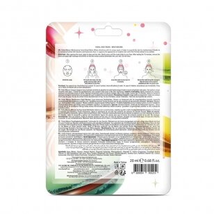 PETITE MAISON FACIAL SHEET MASK – MOISTURIZING COLORFUL MACARONS drėkinanti lakštinė veido kaukė, 20 ml