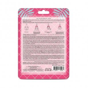 PETITE MAISON RELAXING SUMMER VIBES FACIAL SHEET MASK atpalaiduojanti lakštinė veido kaukė, 20 ml