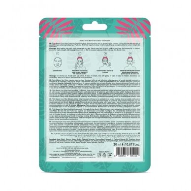 PETITE MAISON ENERGIZING COCO VIBES FACIAL SHEET MASK энергетическая листовая маска для лица, 20 мл 1