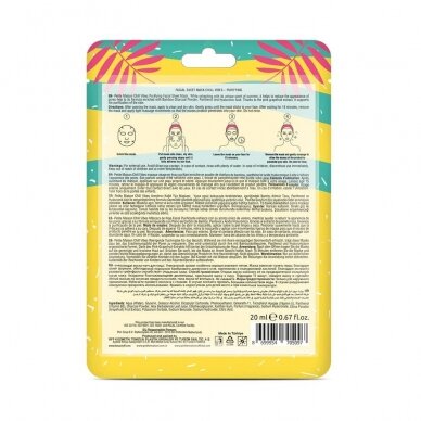 PETITE MAISON PURIFYING CHILL VIBES FACIAL SHEET MASK valomoji lakštinė veido kaukė, 20 ml 1