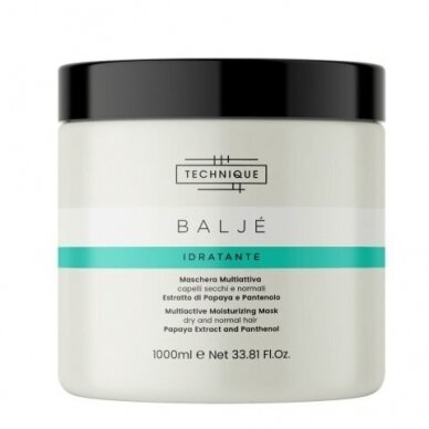 TECHNIQUE BALJE' MULTIACTIVE MOISTURIZING MASK PAPAYA EXTRACT AND PHANTENOL Многофункциональная увлажняющая маска с экстрактом папайи и пантенолом, 1000 мл