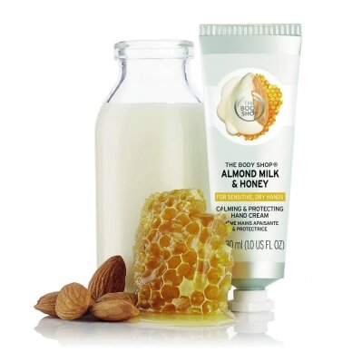 The Body Shop Almond Milk & Honey rankų kremas 30ml 1