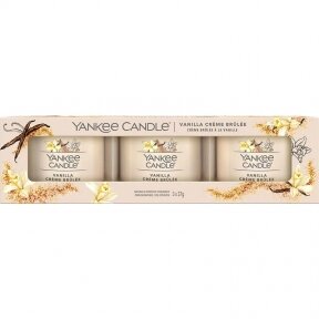 Набор свечей Yankee Candle Filled Votive Vanilla Creme Brulee 3x37 г