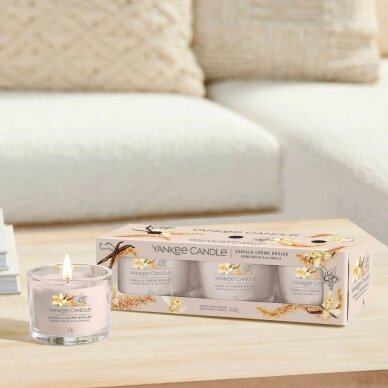 Набор свечей Yankee Candle Filled Votive Vanilla Creme Brulee 3x37 г 2